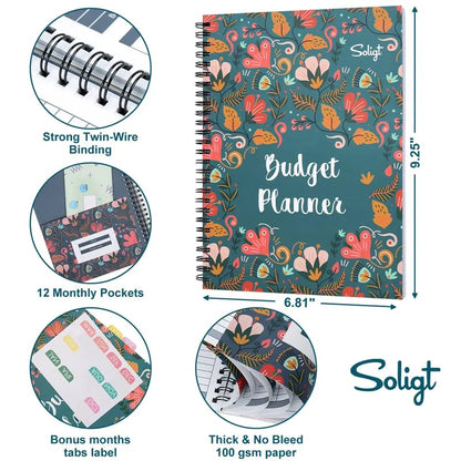 📒Soligt Monthly Budget Planner Book (Undated)