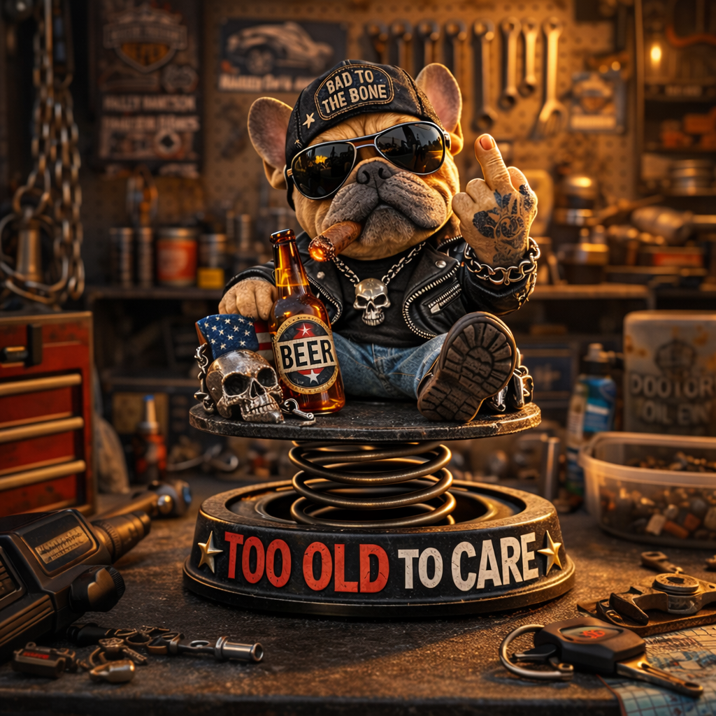 Too Old To Care Dashboard Bobblehead