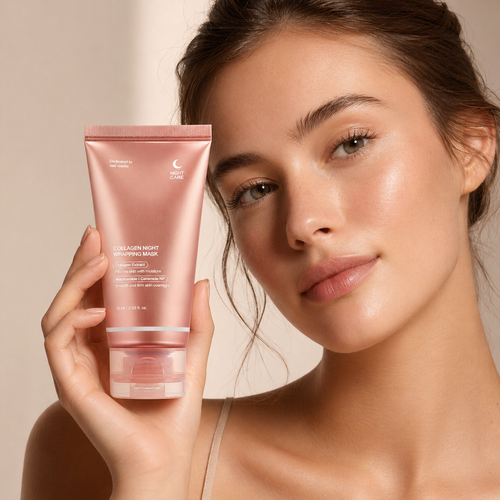 Collagen Night Wrapping Mask：Awaken Your Glow: Quick Dry Easy Peel Overnight Collagen Facial Mask
