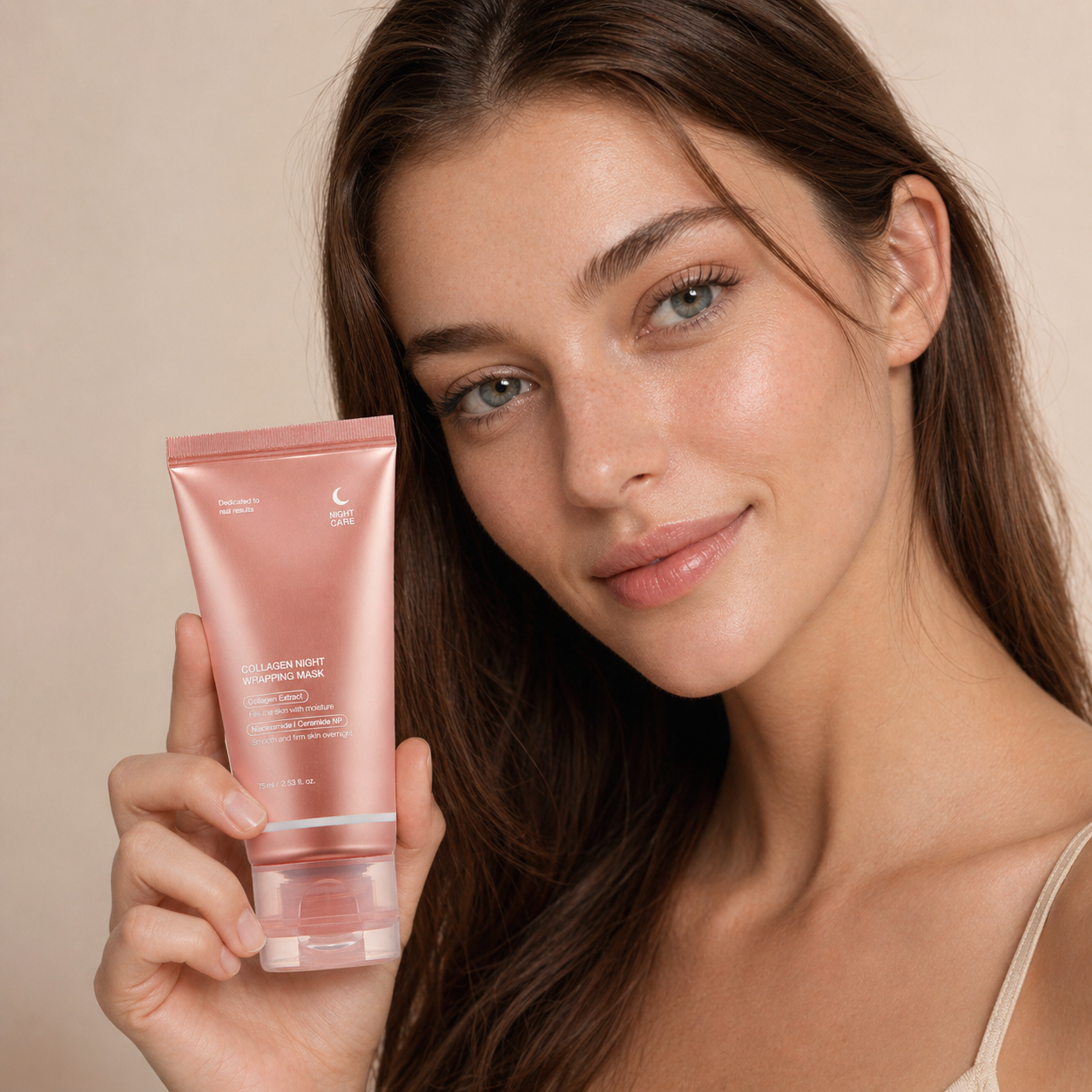 Collagen Night Wrapping Mask：Awaken Your Glow: Quick Dry Easy Peel Overnight Collagen Facial Mask