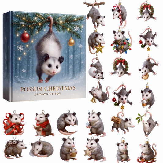 Possum Christmas Advent Calendar 2025 - 🐁3D Doll(24Pcs)