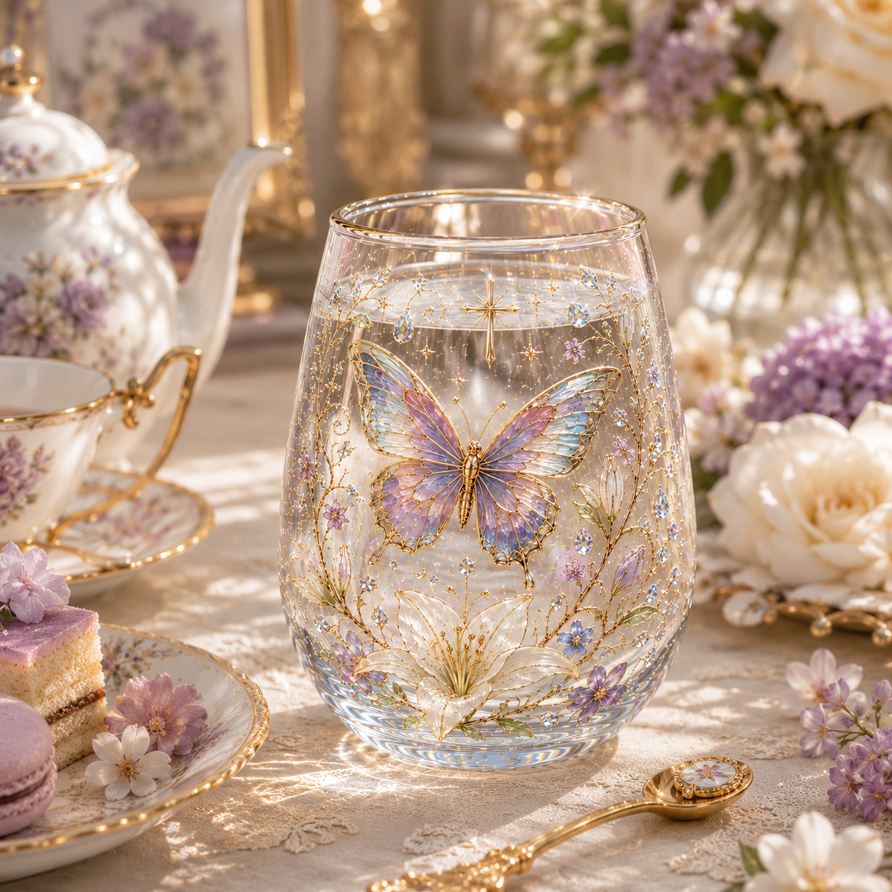 🦋✝Butterfly of Faith Glass Cup