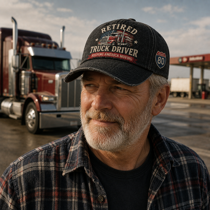 🚛Retired Truck Driver Cap – Keeping America Moving With Pride