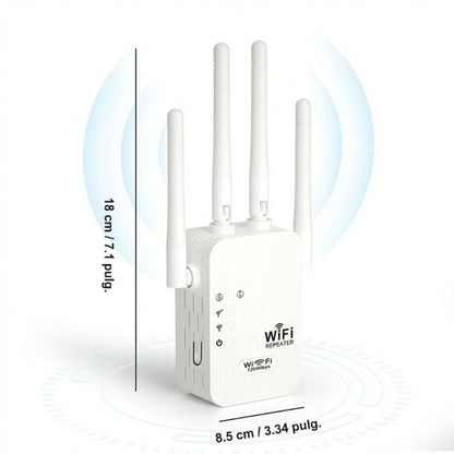 🎁 ¡Último Día de Promoción al 50%! 🔥 Amplificador WiFi 2026, 1200Mbps Banda Dual (5GHz/2.4GHz), Amplificador de Señal, Cubre 10,000 pies² y 50 Dispositivos, Repetidor con Puerto Ethernet.