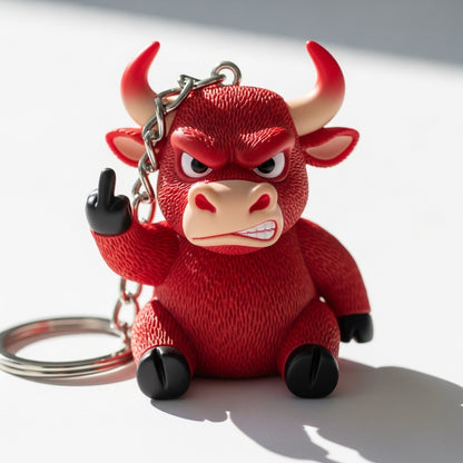 Funny Middle Finger Animal Keychain