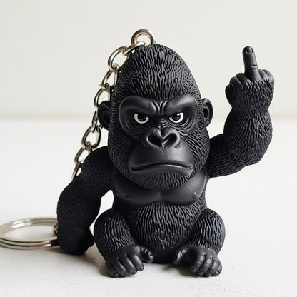 Funny Middle Finger Animal Keychain