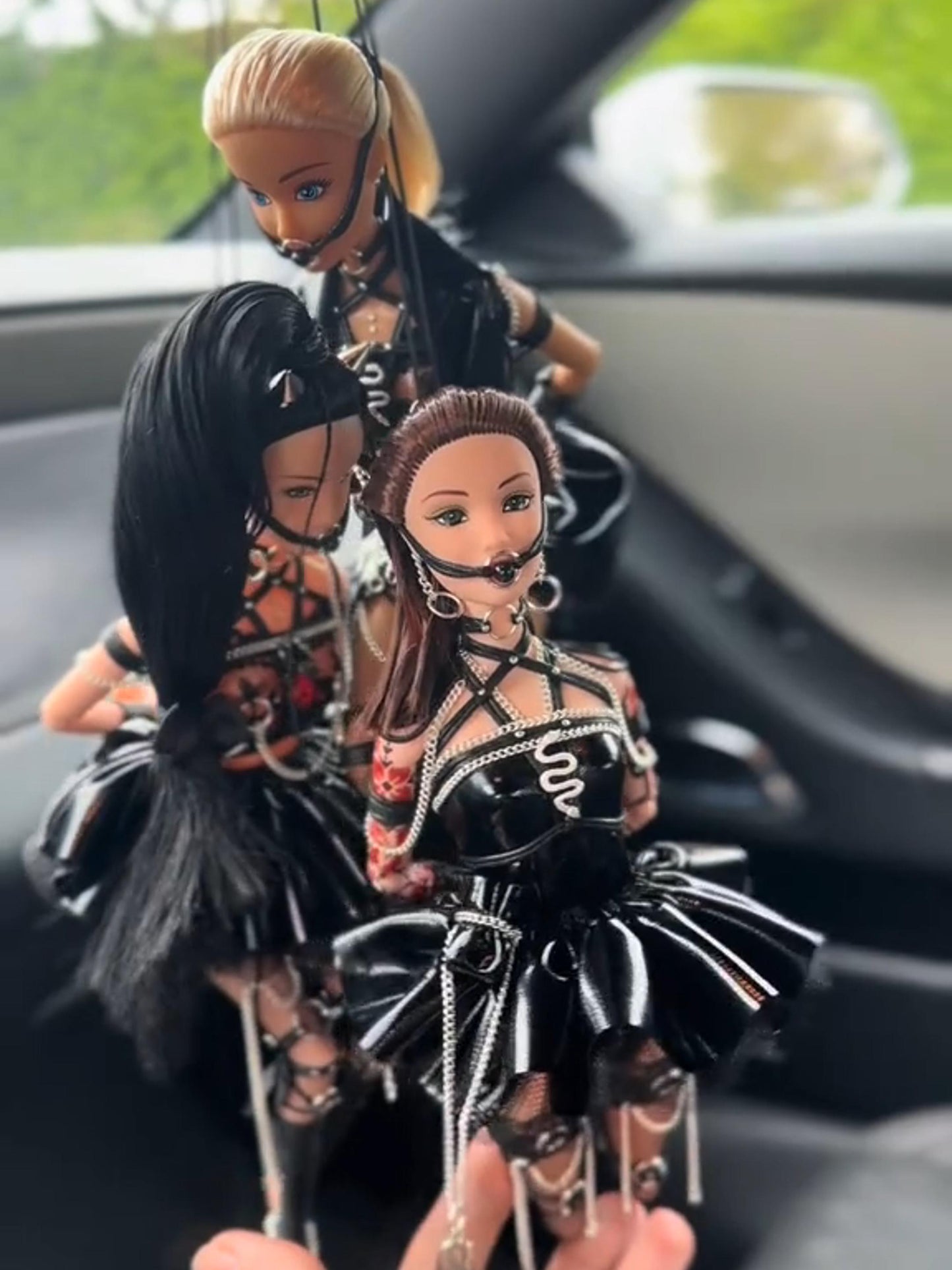 Handcrafted Kinky Dolls Car Charm