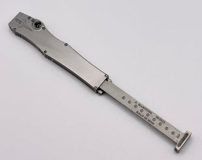 Marfione Custom Halo III Mini Star Grind Blued Mosaic Damascus Tanto w/ Stainless Steel Handle & Black Lip Pearl Inlays