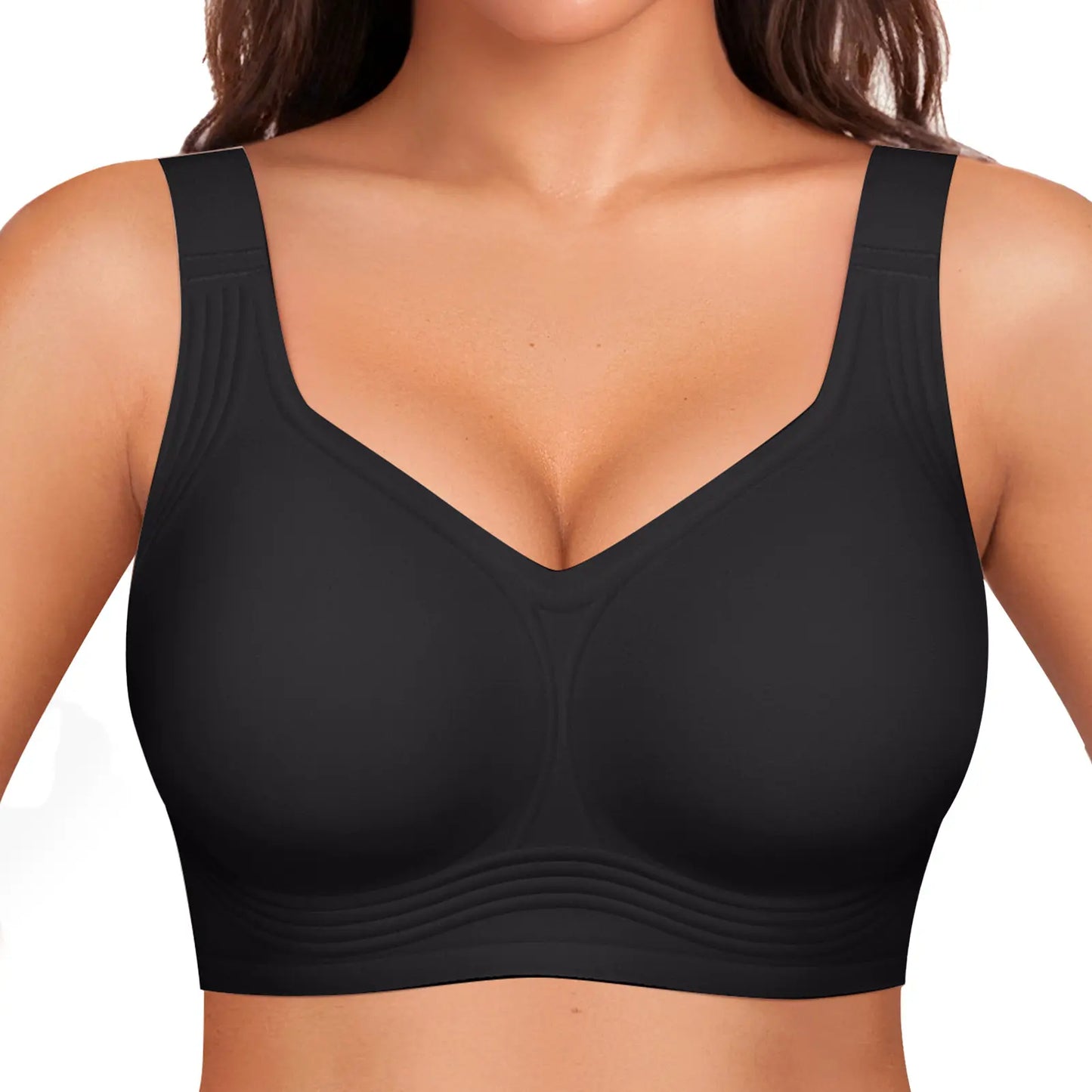 Women Jelly Bras Wirefree Full Coverage No Underwire Everyday Bras Comfortable Wireless Padded Tshirt Bra