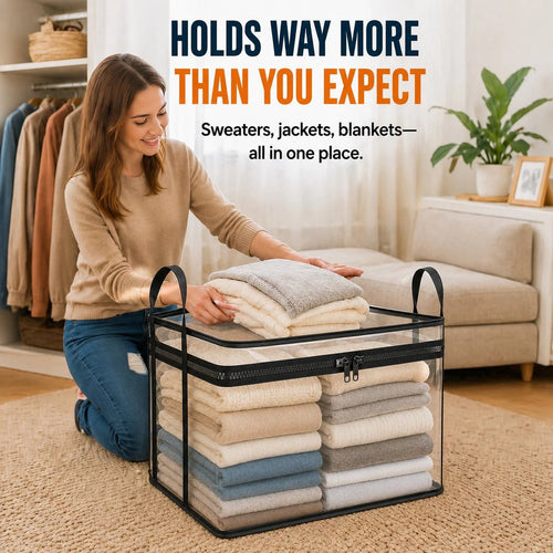 🧺Large Clear Storage Box✨ Keep Your Home Organized