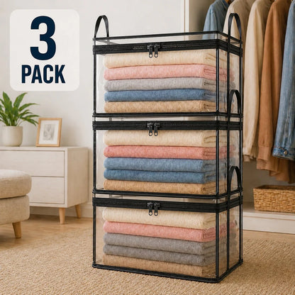 🧺Large Clear Storage Box✨ Keep Your Home Organized