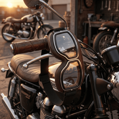 OTG Vintage Motorcycle Goggles🕶️ - Fits Over Prescription Glasses, Soft Padded Retro Riding Glasses with Anti-Slip Strap & UV400