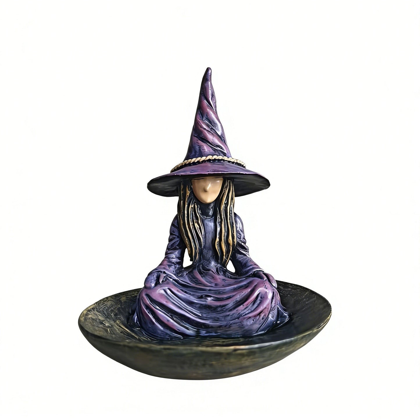 Meditating Witch Garden Bird Feeder