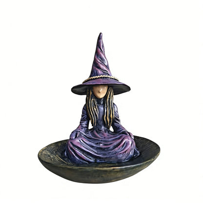 Meditating Witch Garden Bird Feeder