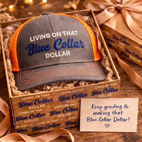 🔥LAST DAY 57% OFF-🛠️🧢Blue Collar Dollar Trucker Hat – Proud Workwear Cap