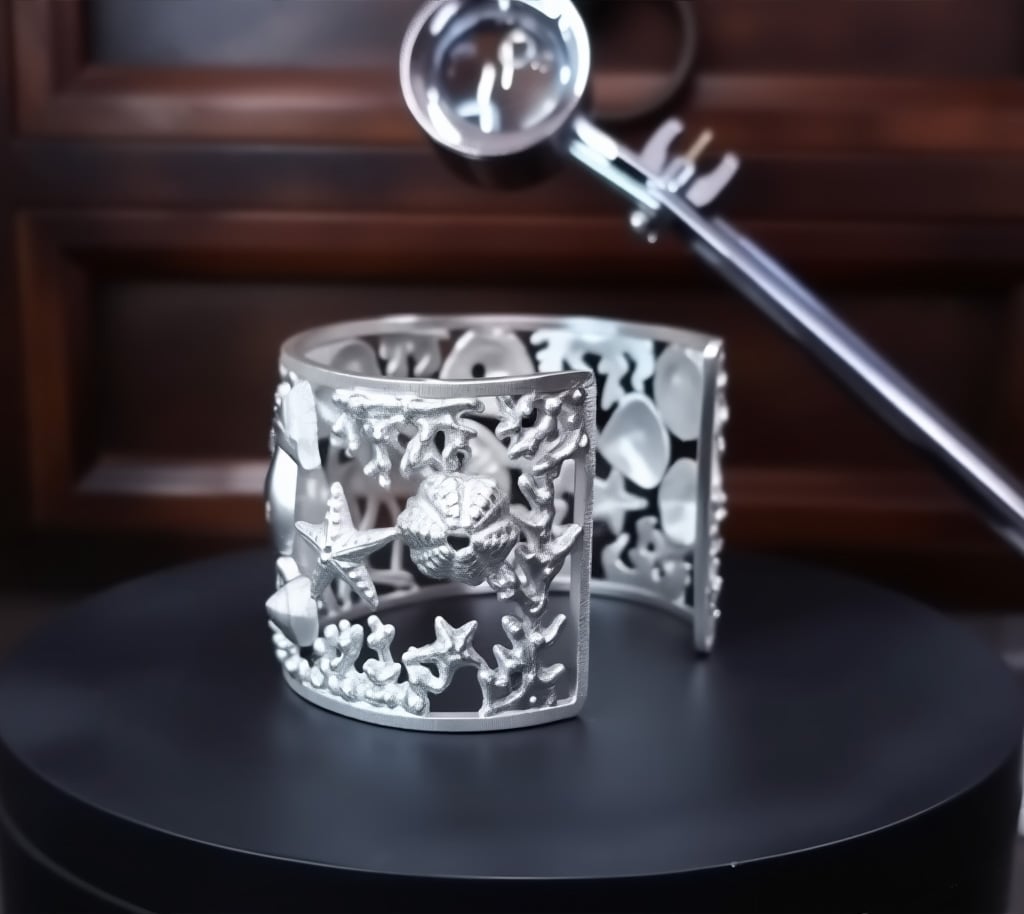 🔥Last Day 49% OFF - 🌊🪸Gorgeous Coral Reef Silver Sea Creature Bracelet✴️(Handcrafted in Sterling Silver)