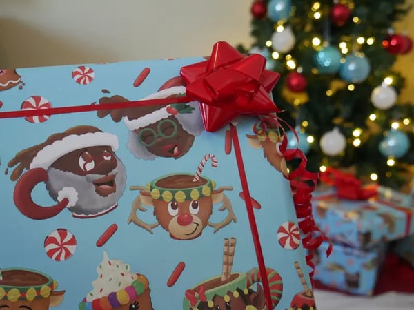 🔥LAST DAY 50% OFF - 🎅🏾Black Santa Christmas Gift Wrap Multipack - Set of 3 Rolls