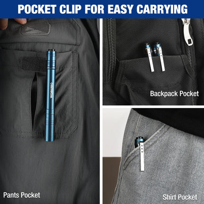 🛠️4-Pack WORKPRO LED Pen Light -Aluminum Pocket Pen Flashlight with Clip, Ultra Bright for Inspection, Emergency & Daily Use