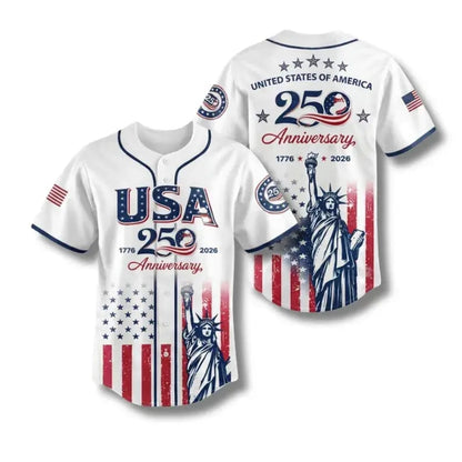 USA 250th Anniversary 4th of July Unisex Baseball Jersey
