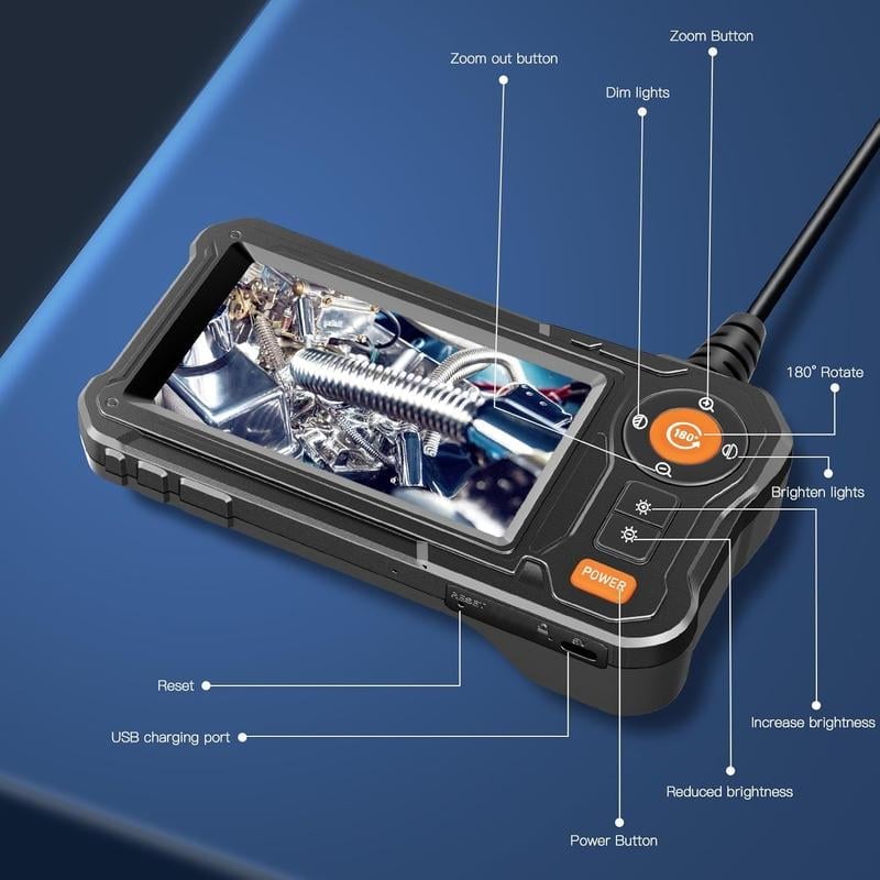 Endoscope Camera with Light - 4.3" LCD Screen Inspection Cameras