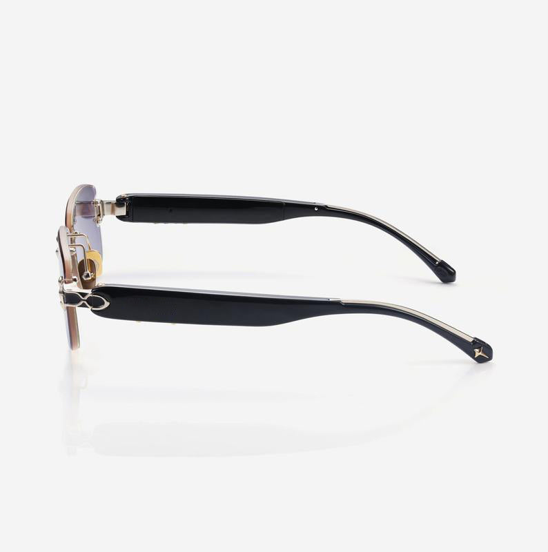 Rimless Sunglasses with Prismatic Color-changing Lenses for Stylish Eye Protection