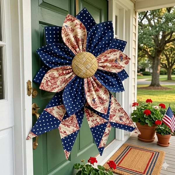 The Heritage Bloom Wreath & Bow: Multi-Piece Sewing Template Set