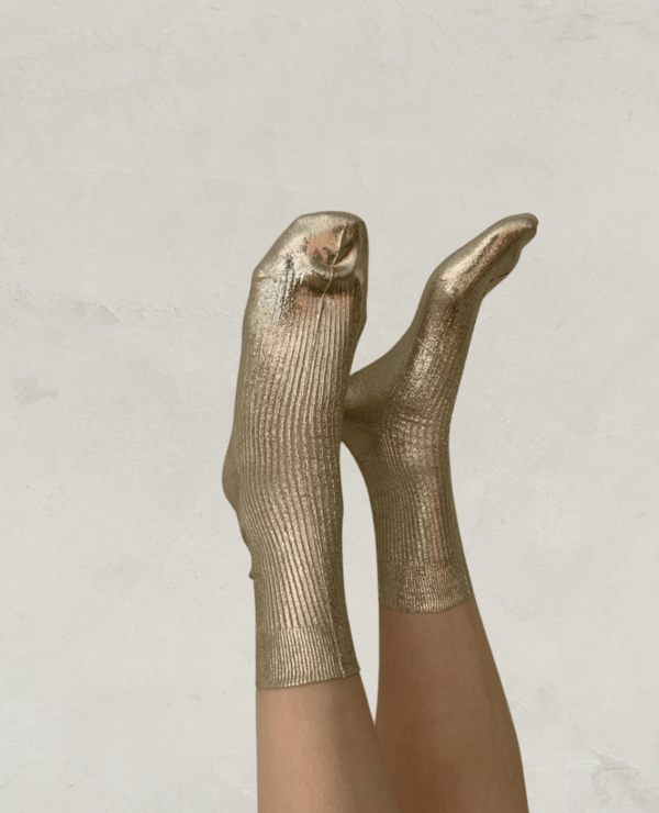 Metallic Silk Sock