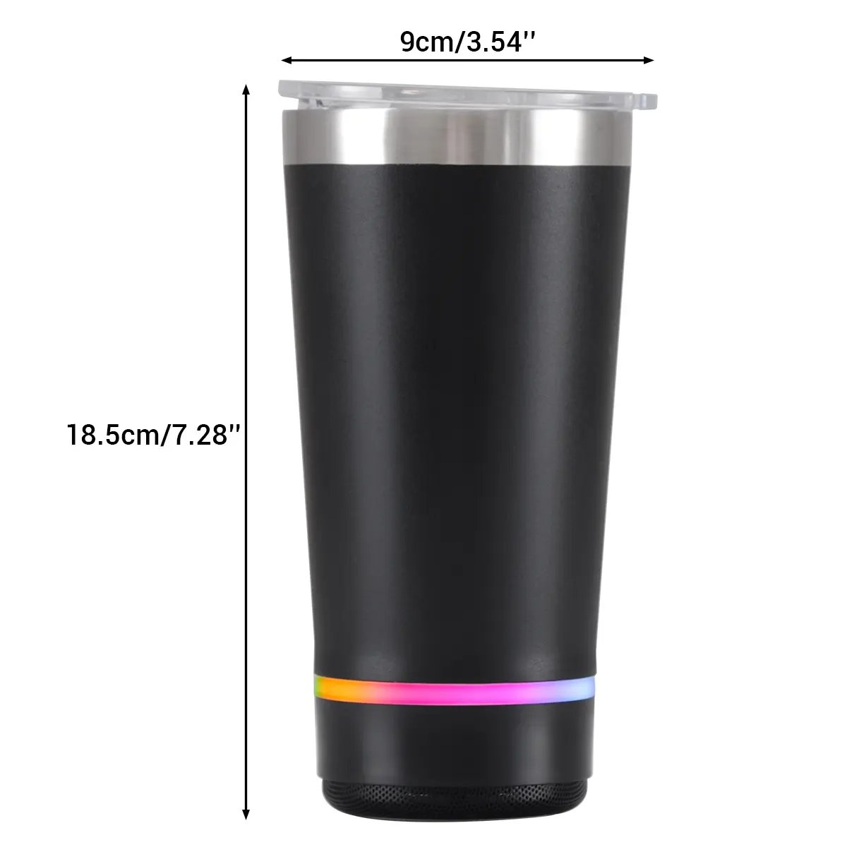 🎶20oz Bluetooth Speaker Insulated Mug🥇✨: Your Perfect Vibe for Sips & Sounds 🥳(🔓Detachable 2-Piece | RGB Lights & Temp Lock🥤)