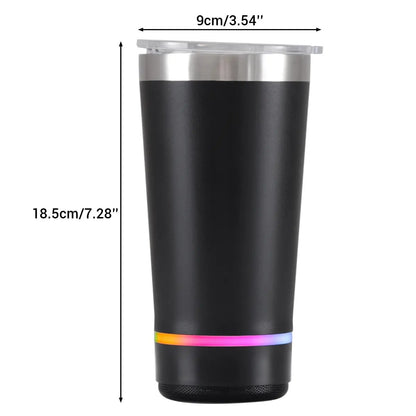 🎶20oz Bluetooth Speaker Insulated Mug🥇✨: Your Perfect Vibe for Sips & Sounds 🥳(🔓Detachable 2-Piece | RGB Lights & Temp Lock🥤)