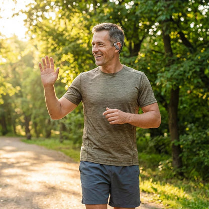🎧[Bluetooth Earbuds]— Stay put no matter how hard you shake, perfect for listening to music while running! 🏃‍♂️✨