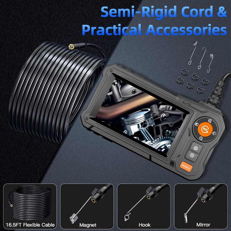 Endoscope Camera with Light - 4.3" LCD Screen Inspection Cameras