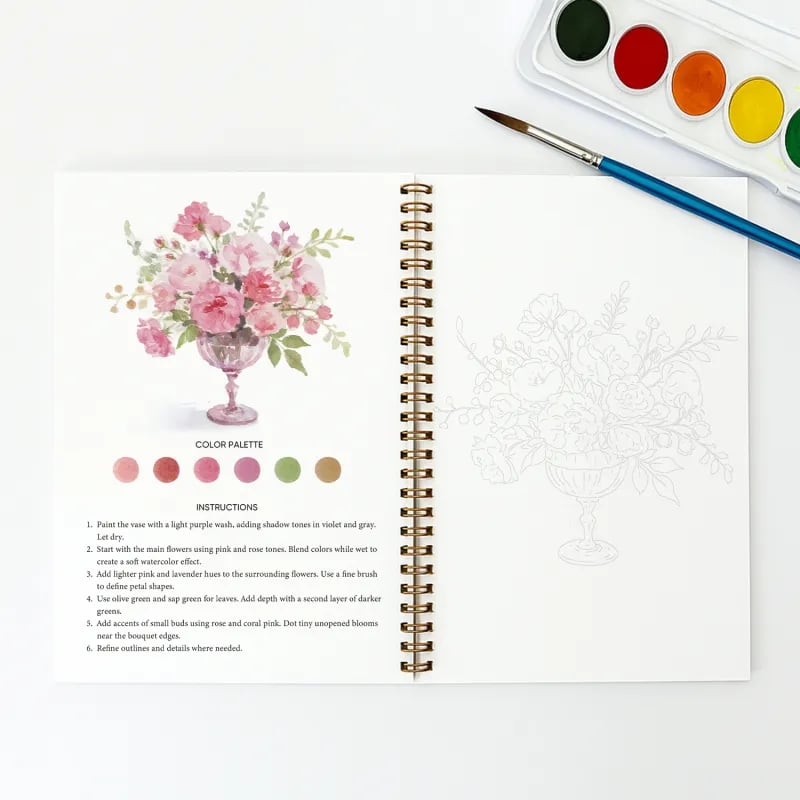🔥HOT SALE 60%OFF🔥 - 🖼️Beginner-Friendly💕 Watercolor Workbook