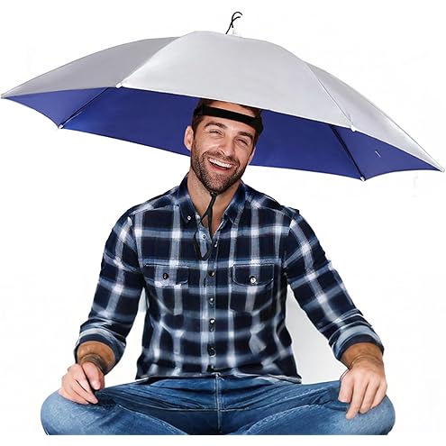 ☂️❤️Hands-Free Umbrella Hat for Adult, ☀️✨Waterproof Sun Rain UV Shield Protection Outdoor Umbrella Cap