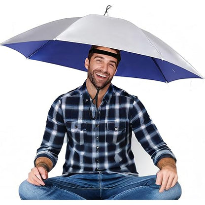 ☂️❤️Hands-Free Umbrella Hat for Adult, ☀️✨Waterproof Sun Rain UV Shield Protection Outdoor Umbrella Cap