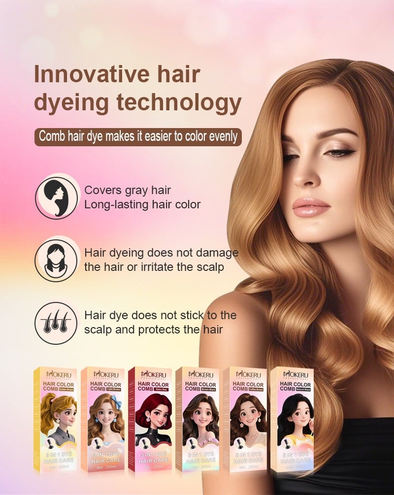 Classic Instant Hair Dye Shampoo | 3-in-1 Hair Color, Long-Lasting, Easy Home Use