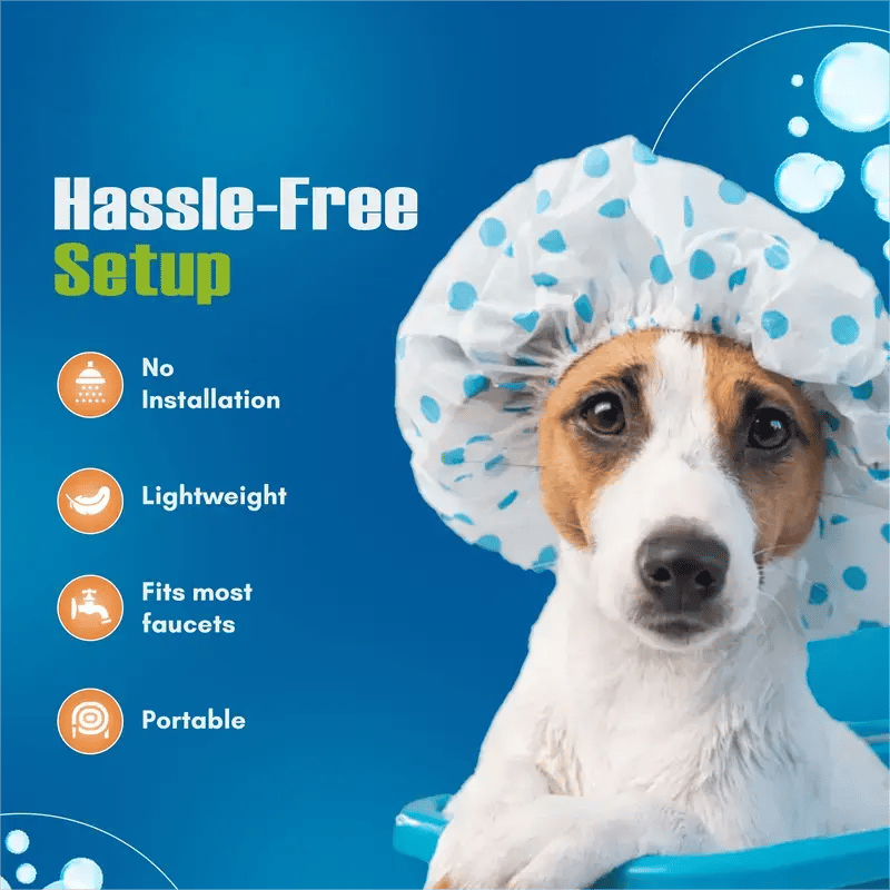 🚿 No-Tool Slip-On Tub Sprayer for Pet & Baby Bathing | 5 Ft Hose with 10" Strap