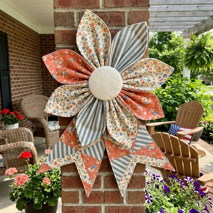 The Heritage Bloom Wreath & Bow: Multi-Piece Sewing Template Set