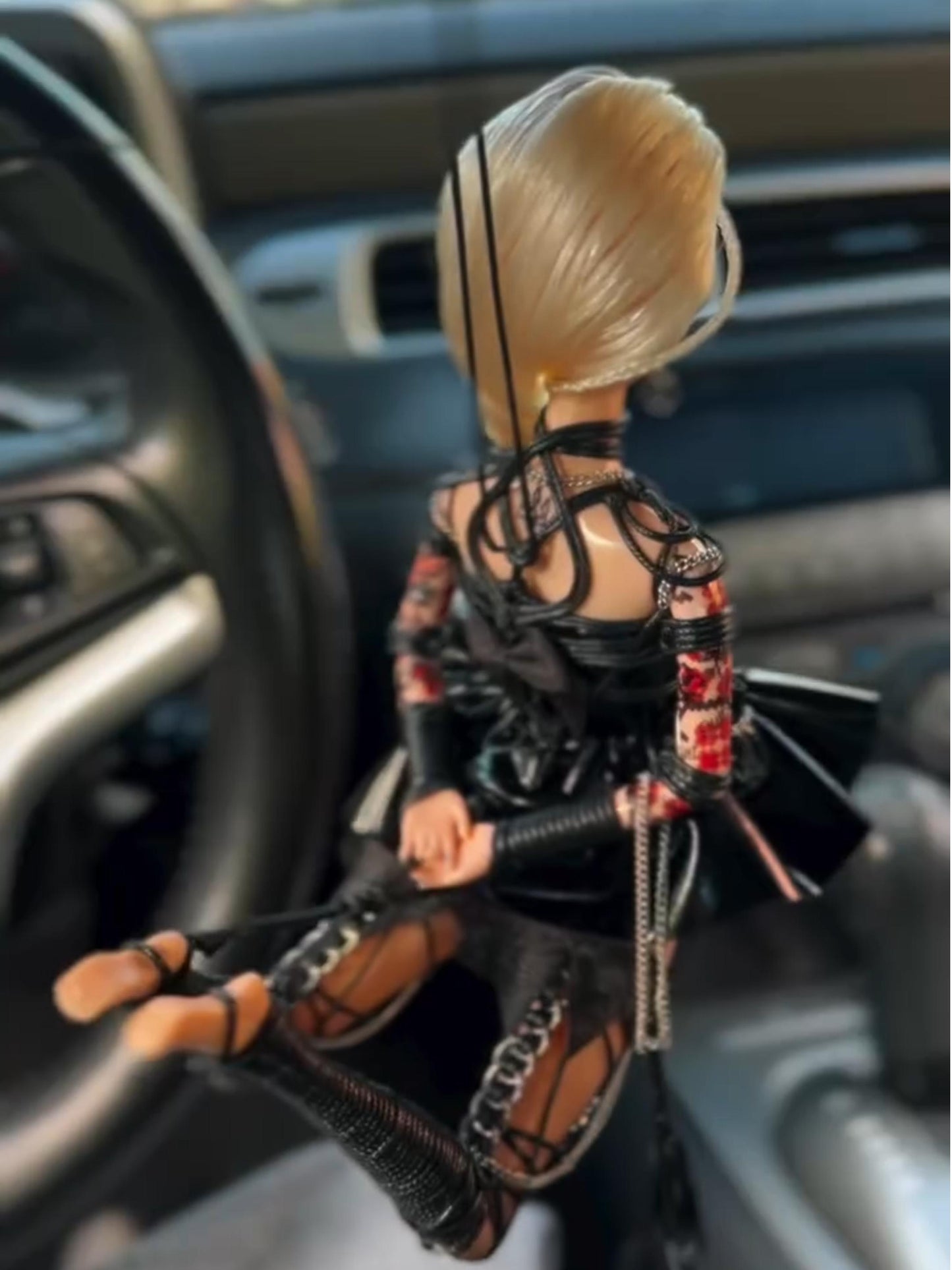 Handcrafted Kinky Dolls Car Charm