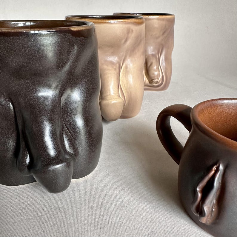 Handmade Ceramic Penis Mug