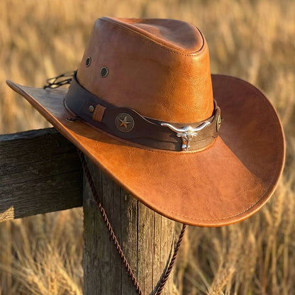 🔥Last Day 60% OFF - 🤠Daisy’s Premium Handcrafted Leather Cattleman Hat – Authentic Western Outback Style🌵