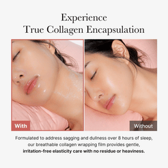 Collagen Night Wrapping Mask：Awaken Your Glow: Quick Dry Easy Peel Overnight Collagen Facial Mask
