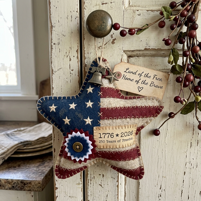 Handcrafted America 250th Anniversary Keepsake Ornaments | Rustic Patriotic Decor 🇺🇸
