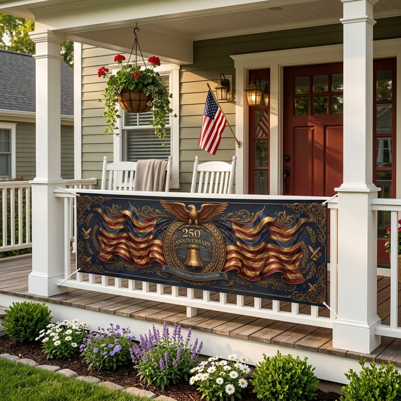Premium USA 250th Anniversary Yard Banner | Historic 1776-2026 Patriotic Outdoor Decor 🇺🇸🦅