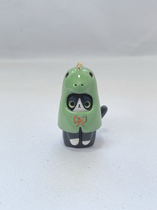 Cute ceramic cat figurine