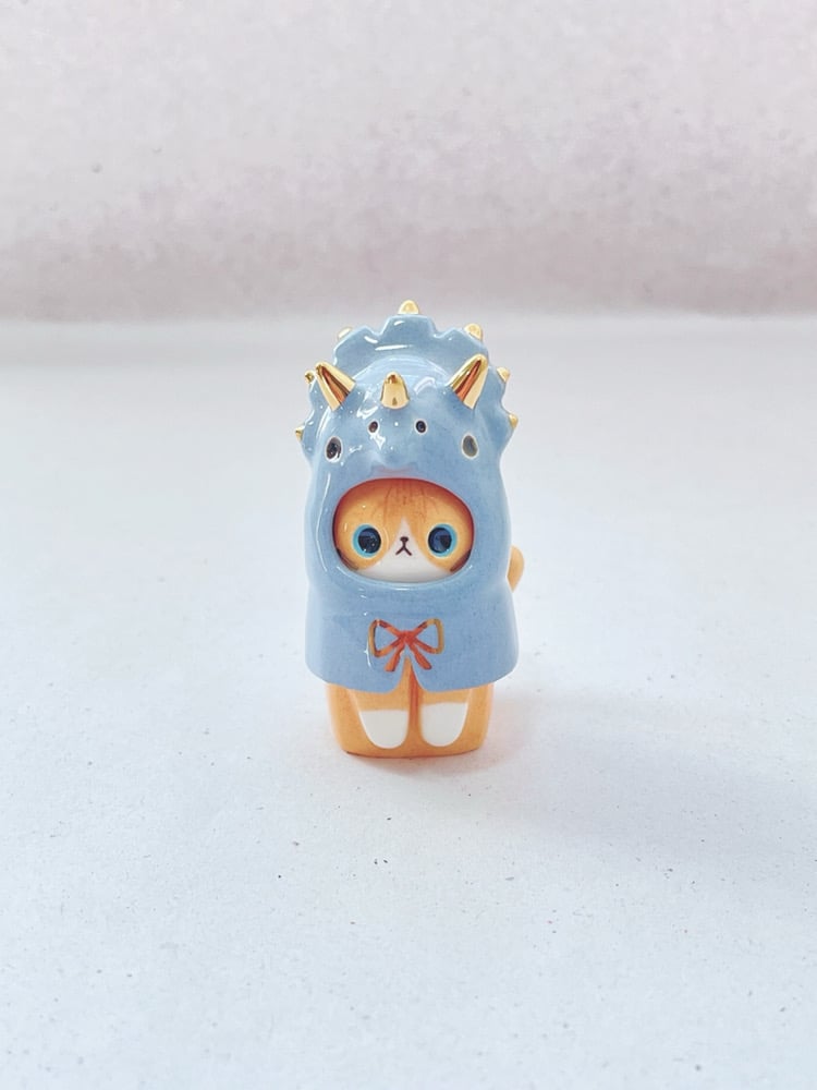 Cute ceramic cat figurine